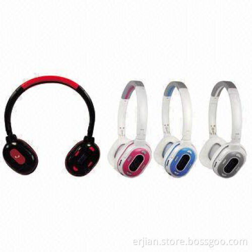 SD card wireless headphone for computer, Bluetooth for smartphones, MP3 players with OLED screen